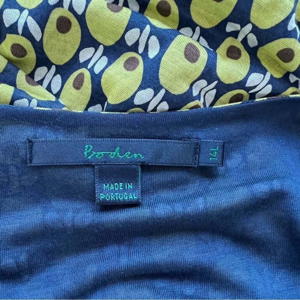 Boden Double Layer Surplice Faux Wrap Olive Avocado V-Neck Dress Size 10 Long - Picture 11 of 14